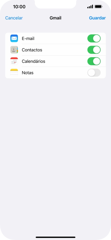 Se o ecrã mostrar esta imagem, a sua conta foi identificada e configurada automaticamente. Siga as indicações no ecrã para introduzir informações adicionais e concluir a configuração.
