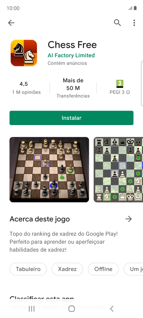 Prima Instalar e siga as indicações no ecrã para instalar a app.
