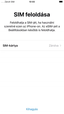Válaszd a SIM-kártya lehetőséget.