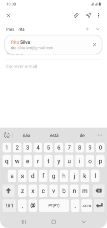 Prima o contacto pretendido.