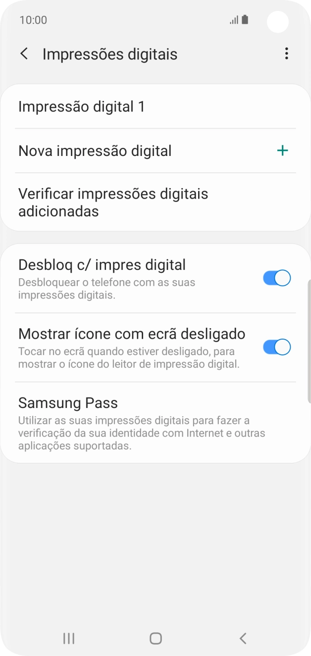 Prima os indicadores junto das definições pretendidas.