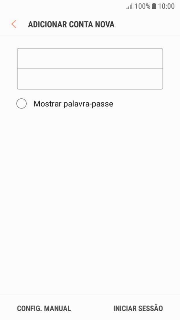Prima INICIAR SESSÃO.