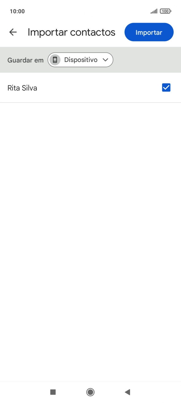 Prima os campos junto dos contactos pretendidos.