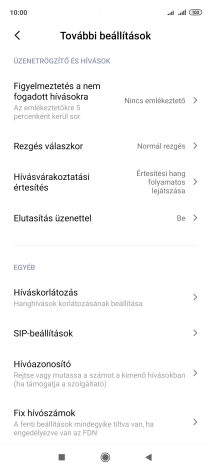 Válaszd a Hívóazonosító lehetőséget.