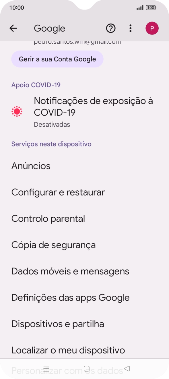 Prima Localizar o meu dispositivo.