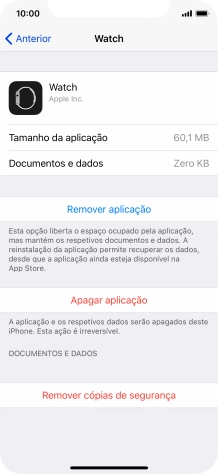 Prima Remover aplicação.