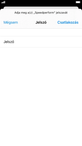 Írd be a Wi-Fi hálózatodhoz tartózó jelszót, és válaszd a Csatlakozás lehetőséget.