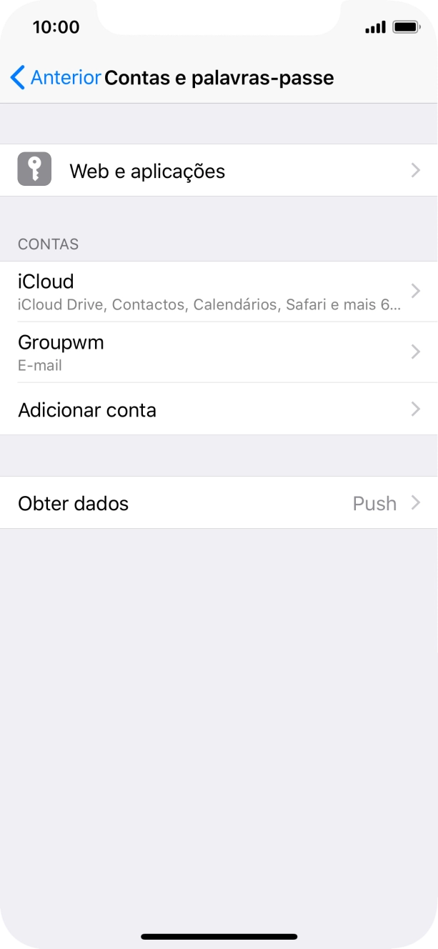 Prima o nome na conta de e-mail que acabou de criar.