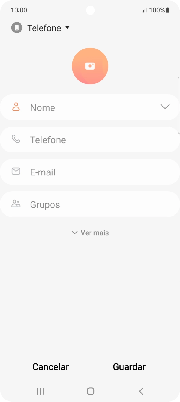 Prima a lista suspensa da lista de contactos.