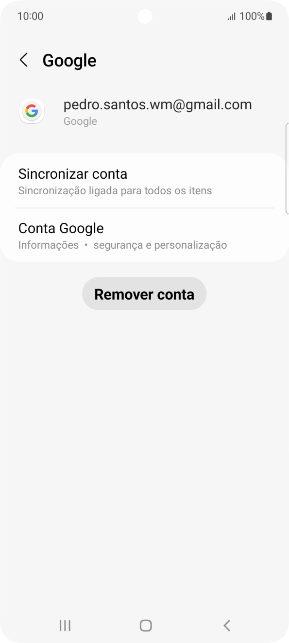 Prima Sincronizar conta.