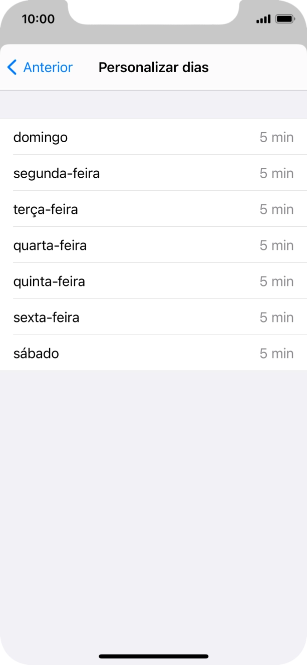 Prima os dias pretendidos.