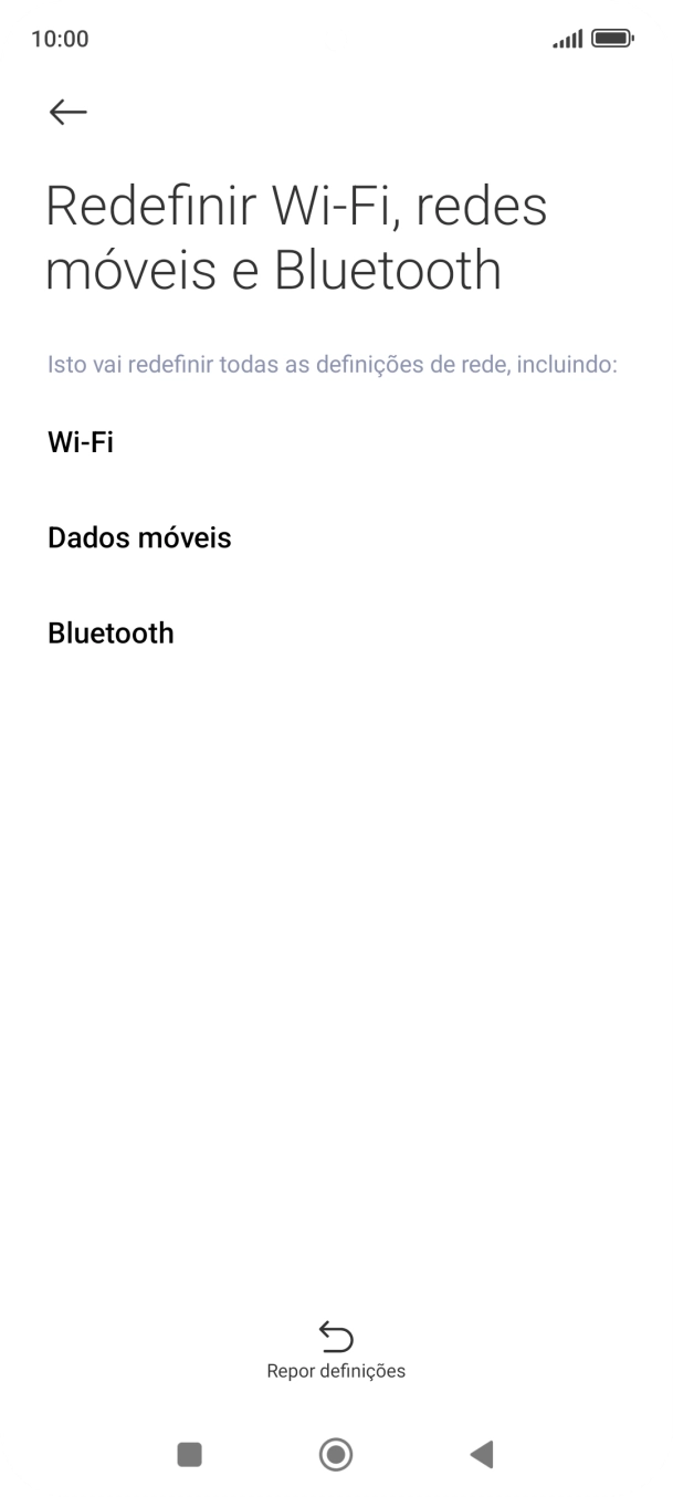 Prima Repor definições.