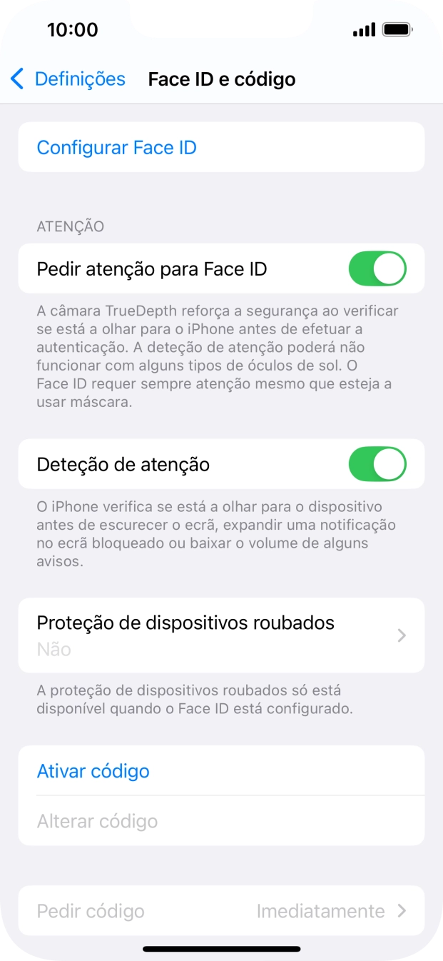 Prima Configurar Face ID.