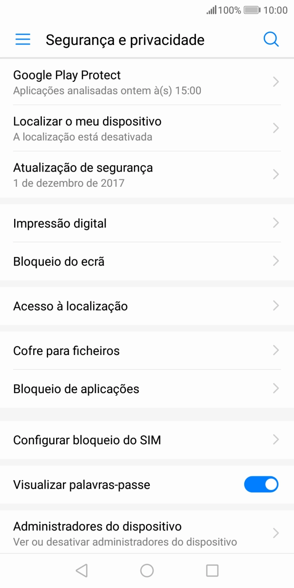 Prima Configurar bloqueio do SIM.