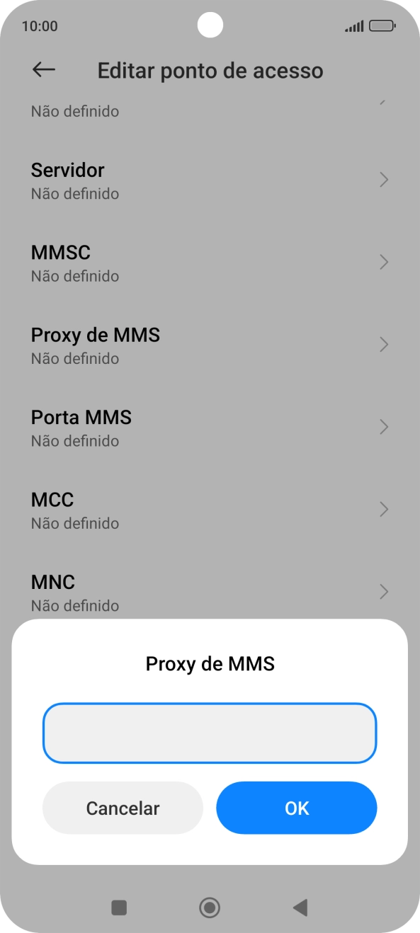 Introduza iproxy.vodafone.pt e prima OK.