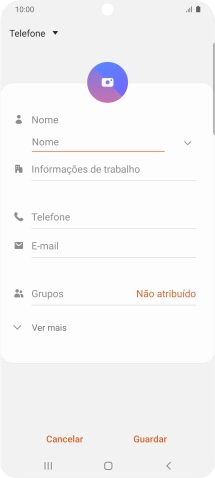 Prima a lista suspensa da lista de contactos.
