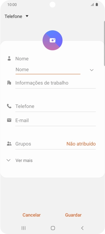 Prima a lista suspensa da lista de contactos.