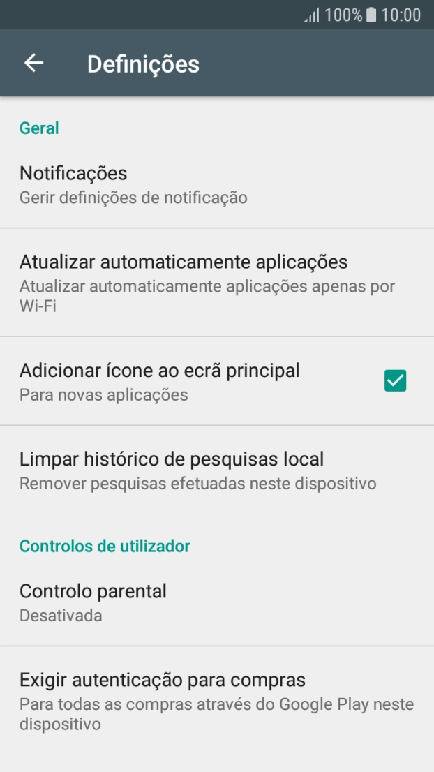 Prima Atualizar automaticamente aplicações.