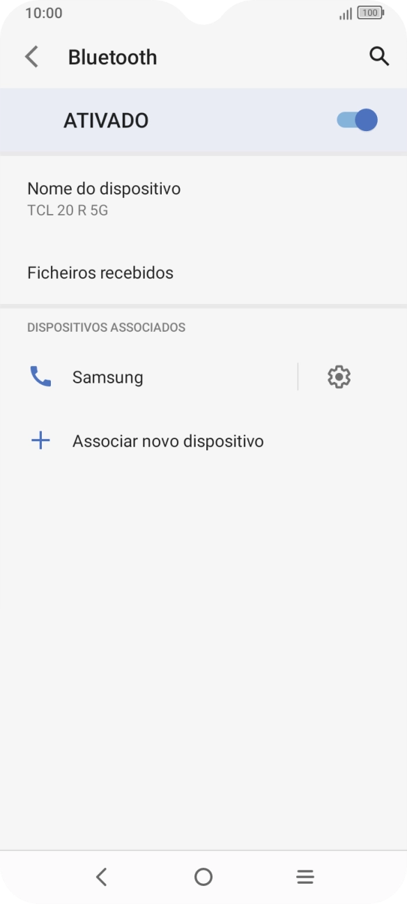Prima a tecla de início para terminar e voltar ao ecrã inicial.
