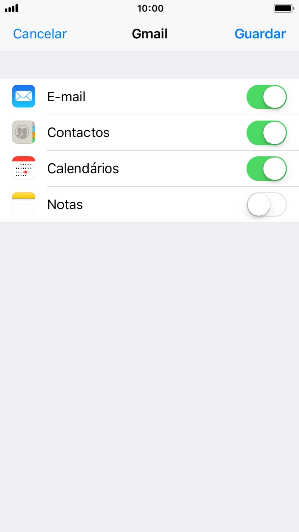 Se o ecrã mostrar esta imagem, a sua conta foi identificada e configurada automaticamente. Siga as indicações no ecrã para introduzir informações adicionais e concluir a configuração.