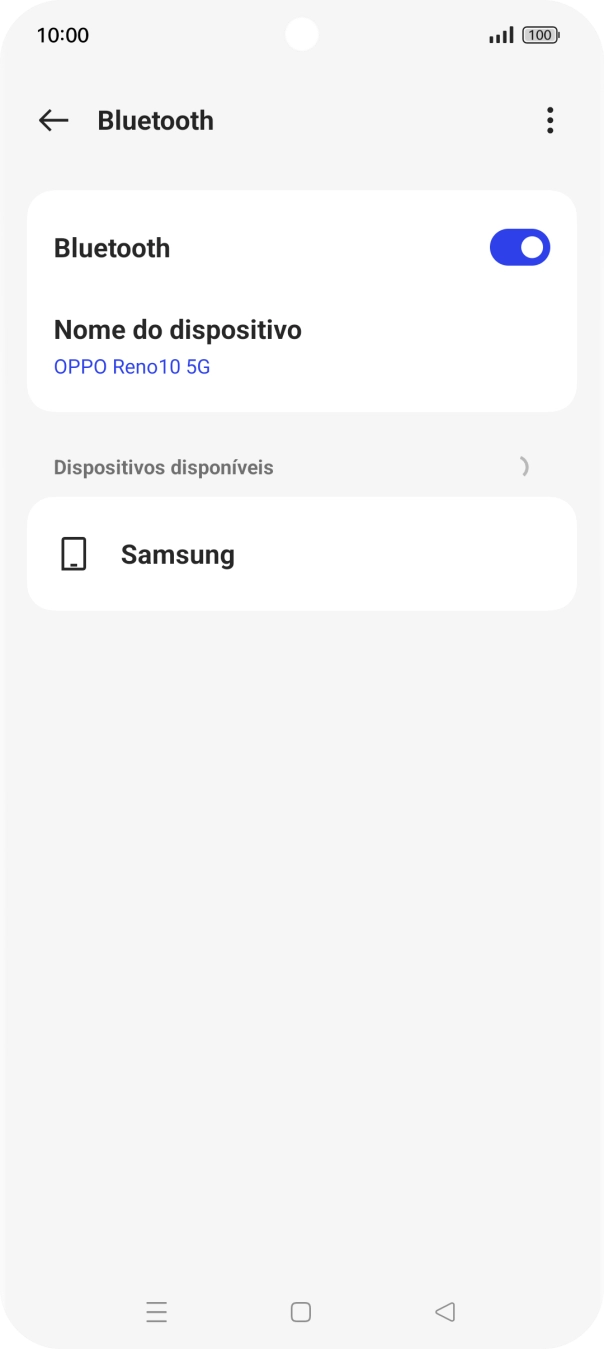 Prima o dispositivo Bluetooth pretendido e siga as indicações no ecrã para emparelhar o dispositivo pretendido com o telefone.