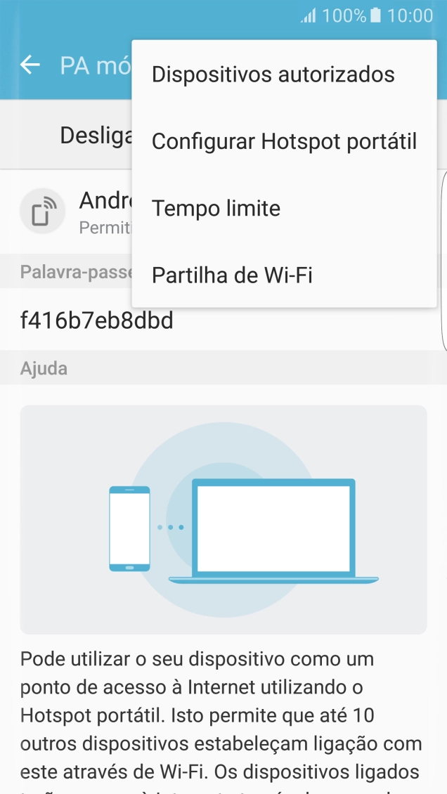 Prima Configurar Hotspot portátil.