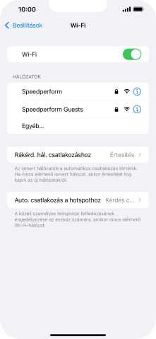 Kattints a kívánt Wi-Fi hálózatra, és írd be a Wi-Fi hálózathoz tartózó jelszót.