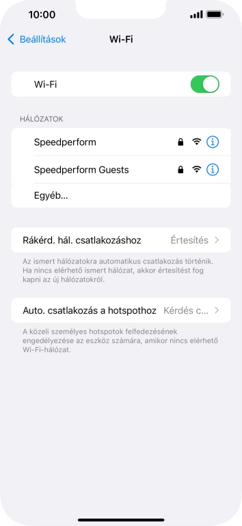 Kattints a kívánt Wi-Fi hálózatra, és írd be a Wi-Fi hálózathoz tartózó jelszót.