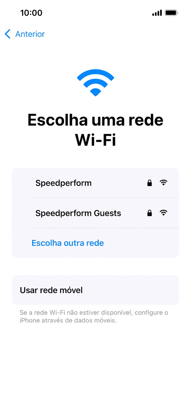 Prima a rede Wi-Fi pretendida.