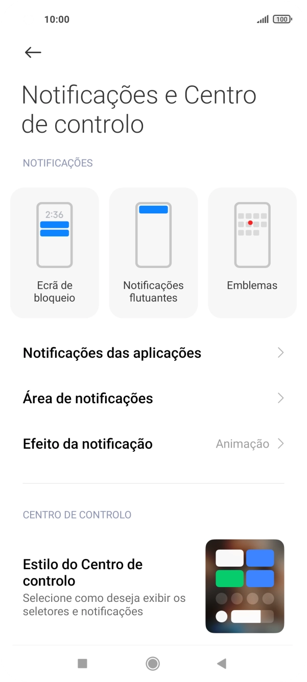 Prima Notificações das aplicações .