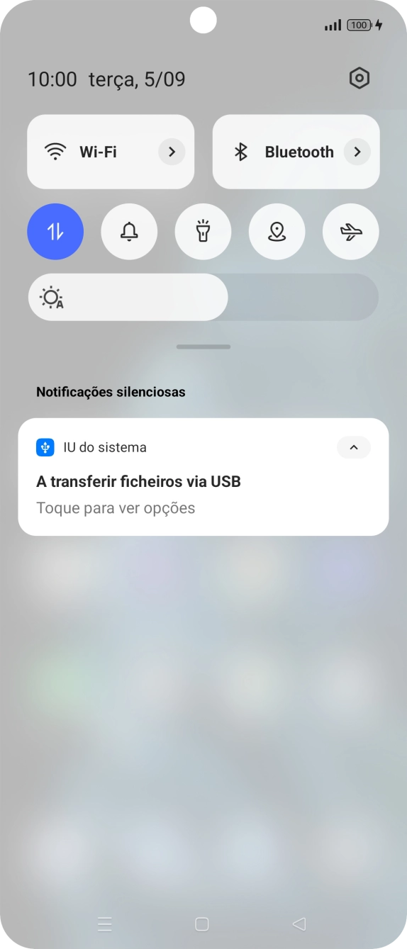 Prima Toque para ver opções.