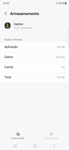 Prima a tecla de início para terminar e voltar ao ecrã inicial.