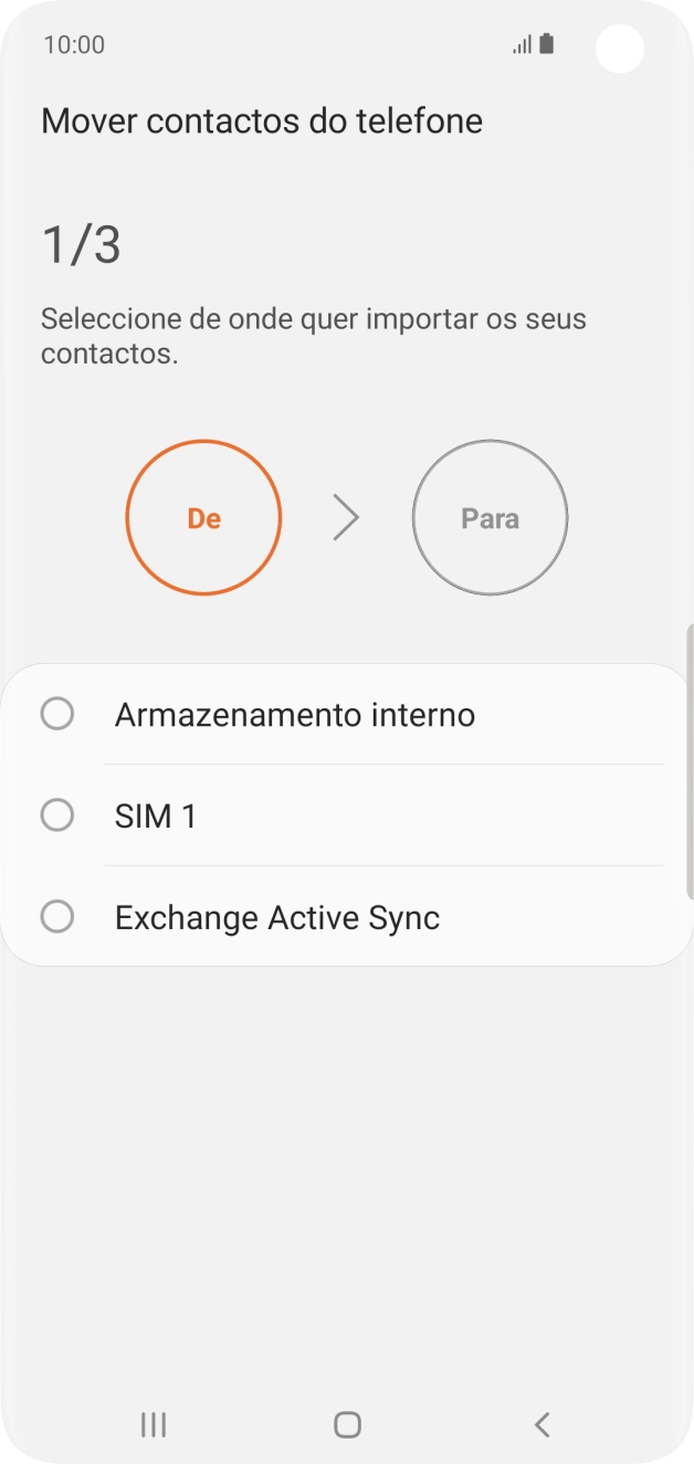 Prima o nome do cartão SIM.
