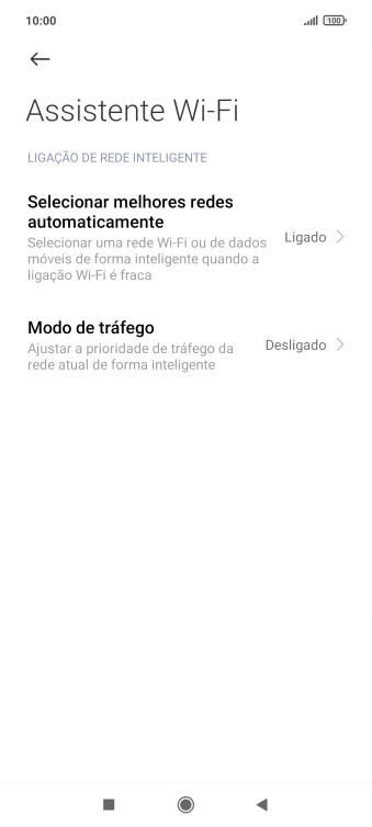 Prima Selecionar melhores redes automaticamente.