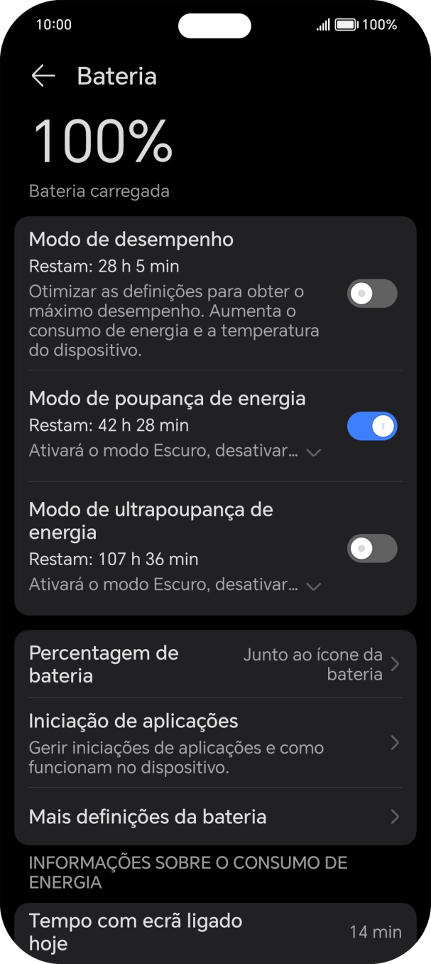 Para voltar ao ecrã inicial, deslize o dedo de baixo para cima a partir da base do ecrã.