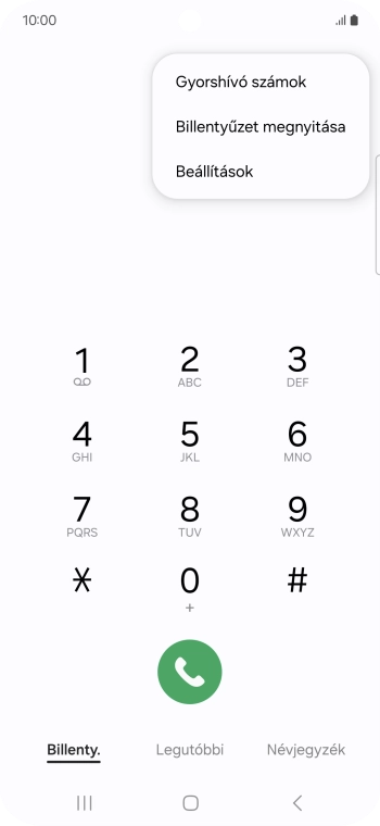 Válaszd a Beállítások lehetőséget.