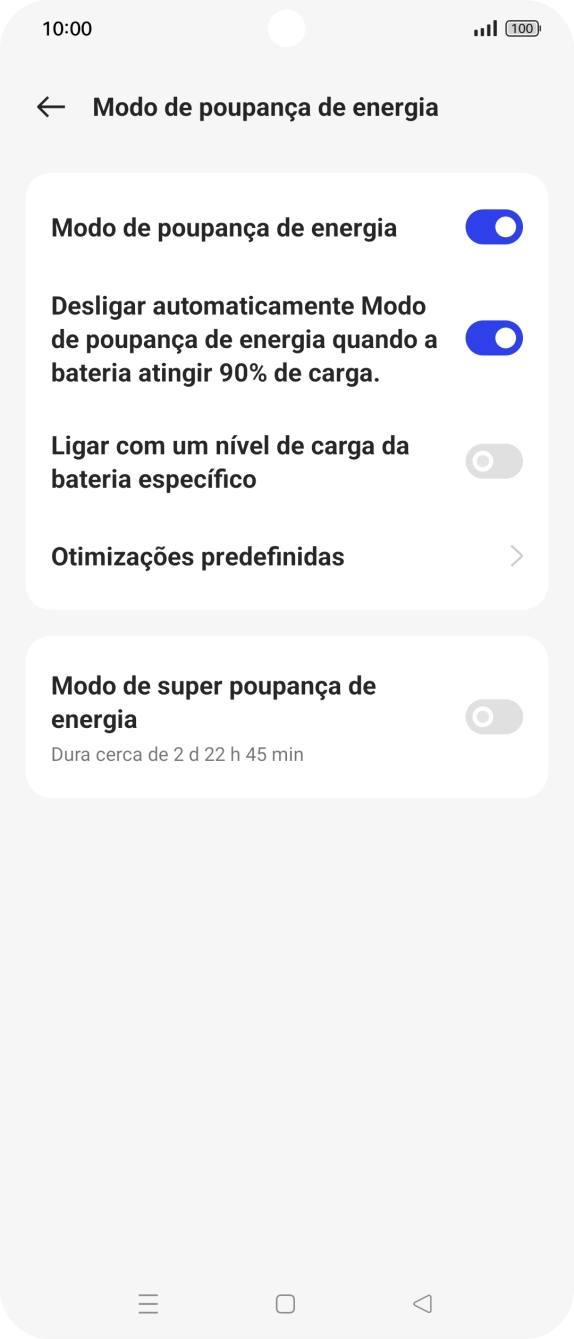 Prima a tecla de início para terminar e voltar ao ecrã inicial.