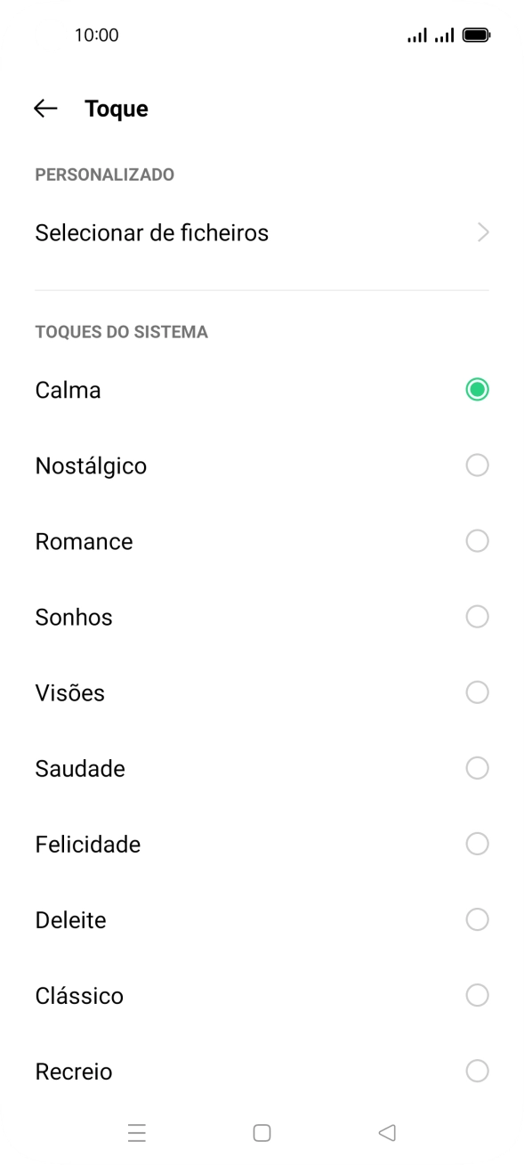 Prima Selecionar de ficheiros.