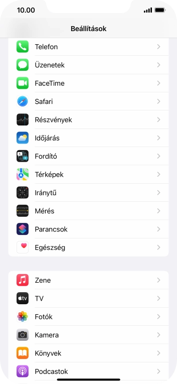 Válaszd a Telefon lehetőséget.