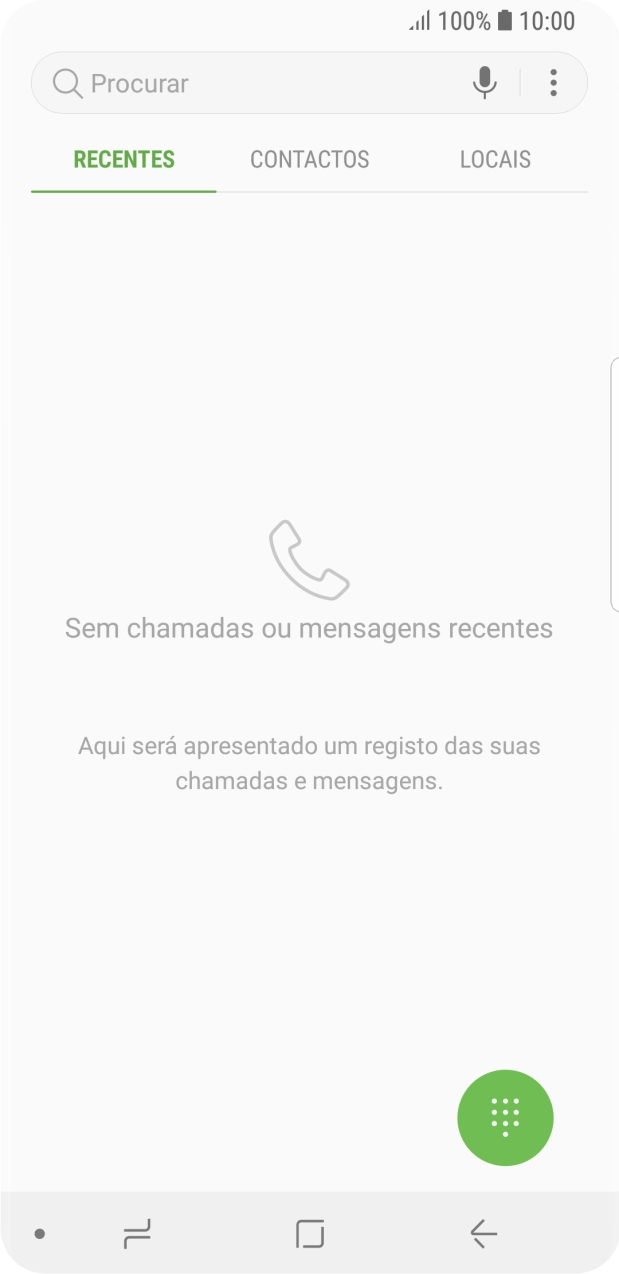 Prima o ícone de menu.