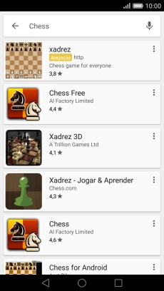 Prima a app pretendida.