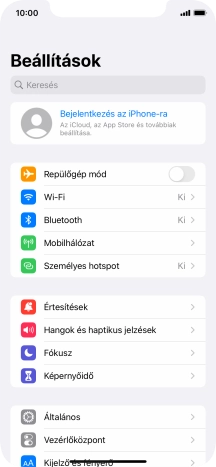 Válaszd a Bejelentkezés az iPhone-ra lehetőséget.