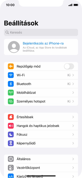 Válaszd a Bejelentkezés az iPhone-ra lehetőséget.