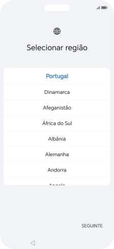 Prima a área ou país pretendido.