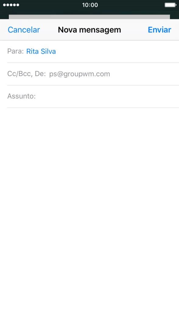 Prima Assunto: e introduza o assunto pretendido.