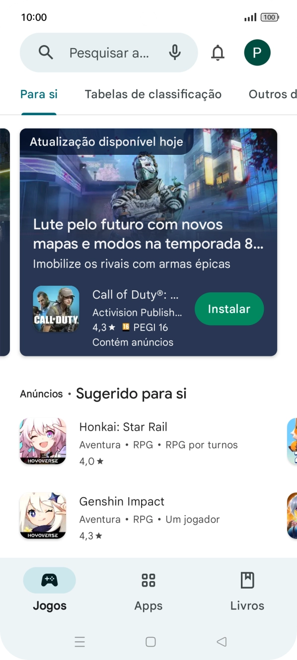 Prima o ícone de perfil.