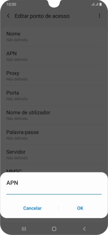 Introduza net2.vodafone.pt e prima OK.