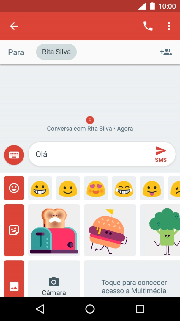 Prima o ícone de galeria.