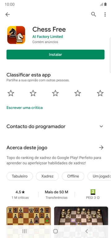 Prima a tecla de início para terminar e voltar ao ecrã inicial.