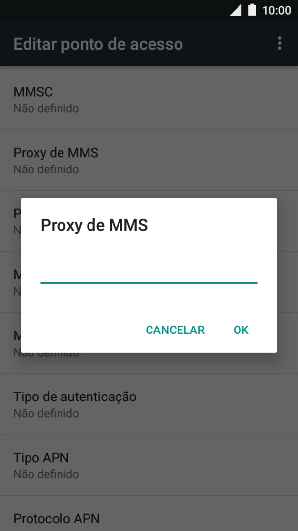 Introduza iproxy.vodafone.pt e prima OK.